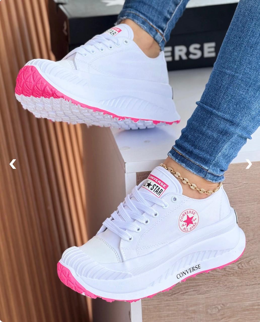 Tenis Converse Blanco–Rosado